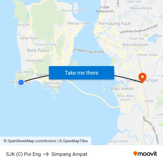 SJK (C) Poi Eng to Simpang Ampat map