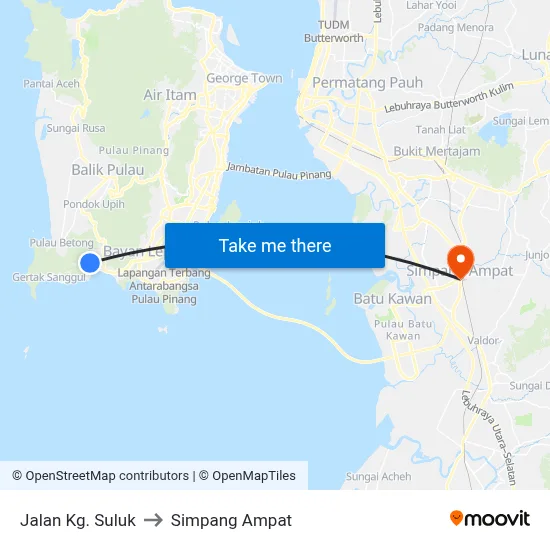Jalan Kg. Suluk to Simpang Ampat map