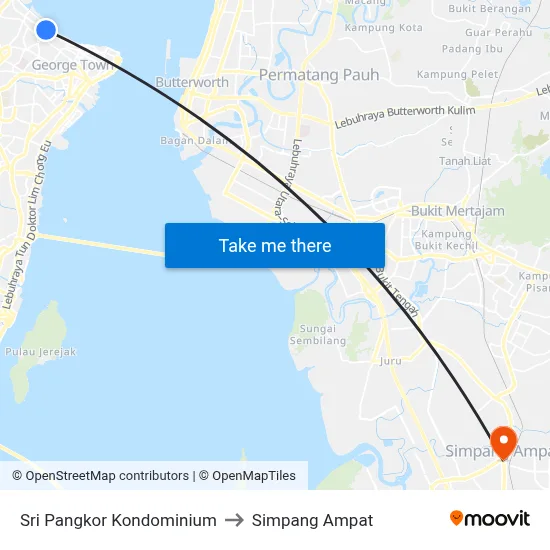 Sri Pangkor Kondominium to Simpang Ampat map