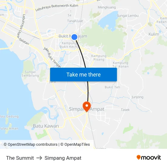 The Summit to Simpang Ampat map