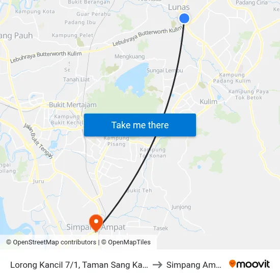 Lorong Kancil 7/1, Taman Sang Kancil to Simpang Ampat map