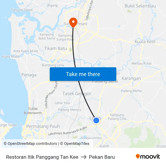 Restoran Itik Panggang Tan Kee to Pekan Baru map
