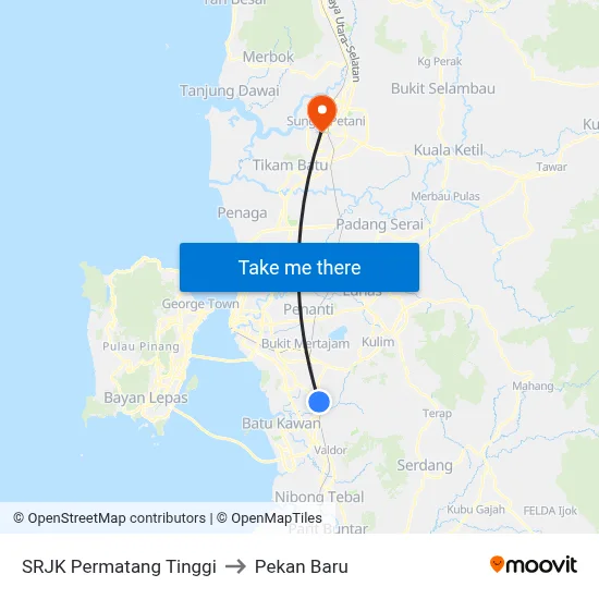 SRJK Permatang Tinggi to Pekan Baru map