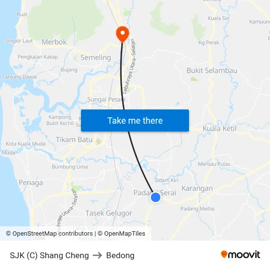SJK (C) Shang Cheng to Bedong map