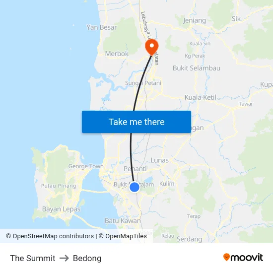 The Summit to Bedong map
