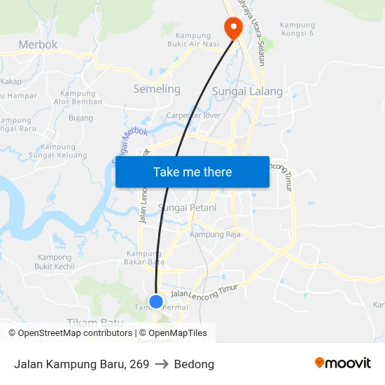 Jalan Kampung Baru, 269 to Bedong map