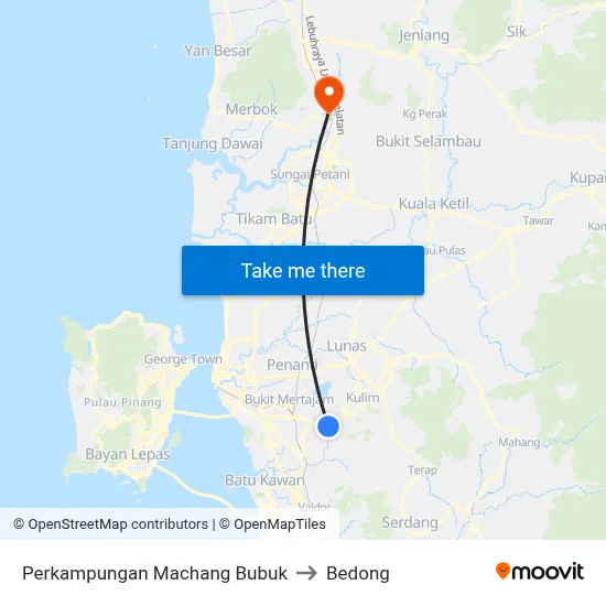 Perkampungan Machang Bubuk to Bedong map