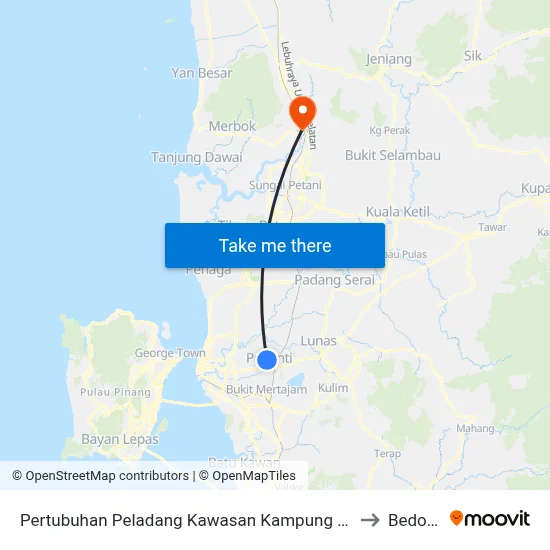 Pertubuhan Peladang Kawasan Kampung Pelet to Bedong map
