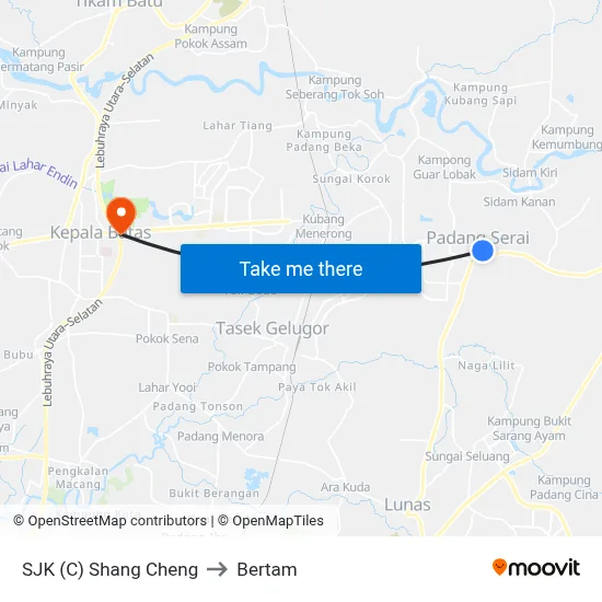SJK (C) Shang Cheng to Bertam map