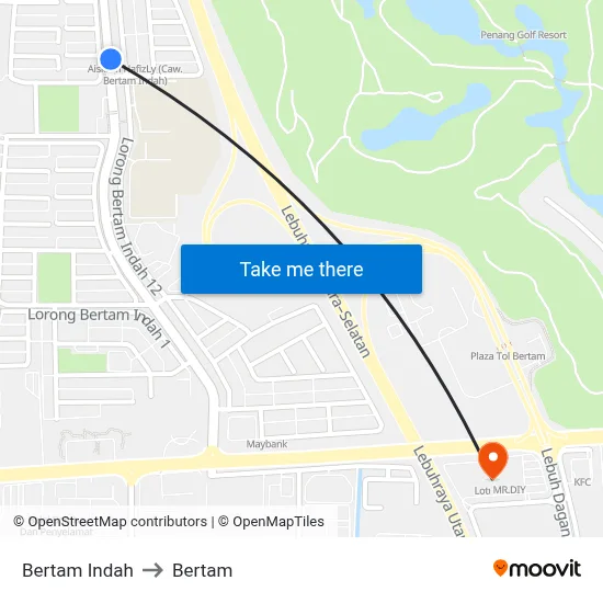 Bertam Indah to Bertam map