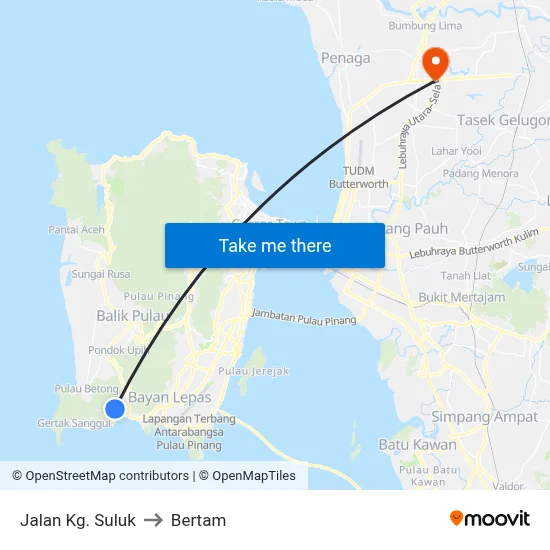 Jalan Kg. Suluk to Bertam map