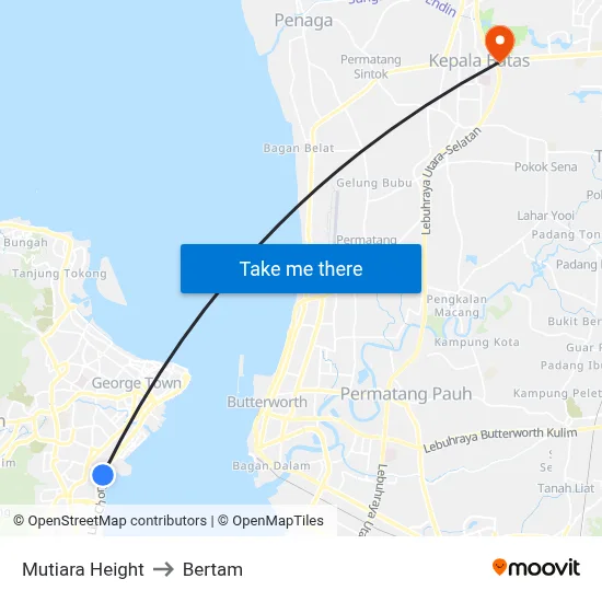 Mutiara Height to Bertam map