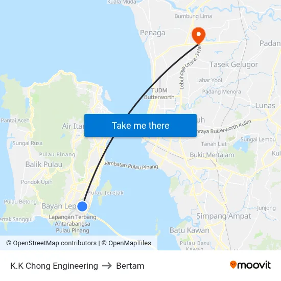 K.K Chong Engineering to Bertam map