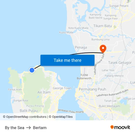 By the Sea to Bertam map