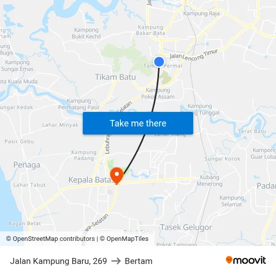 Jalan Kampung Baru, 269 to Bertam map