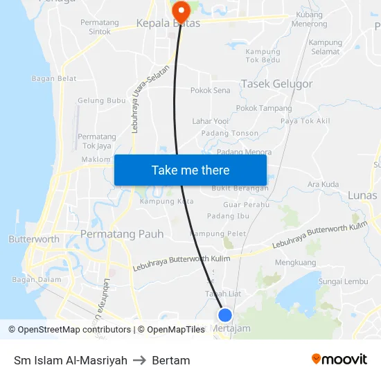 Sm Islam Al-Masriyah to Bertam map