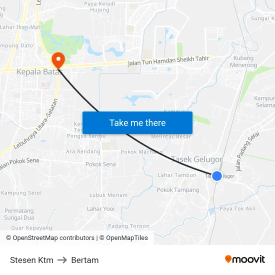 Stesen Ktm to Bertam map