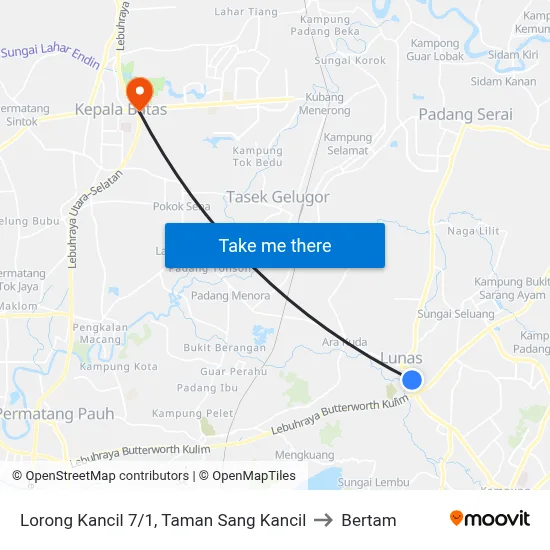 Lorong Kancil 7/1, Taman Sang Kancil to Bertam map
