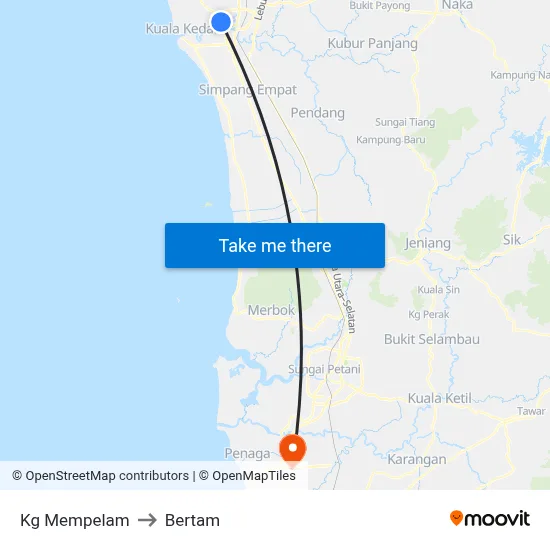 Kg Mempelam to Bertam map