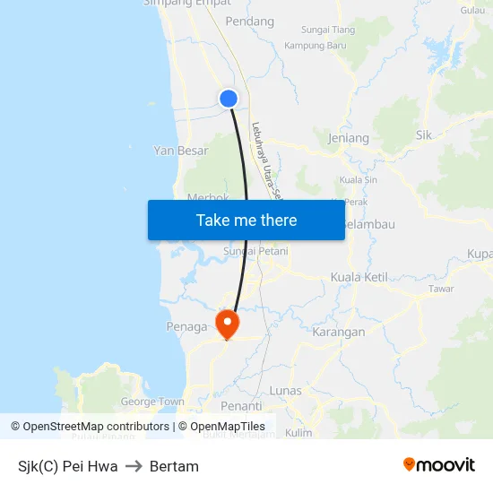 Sjk(C) Pei Hwa to Bertam map