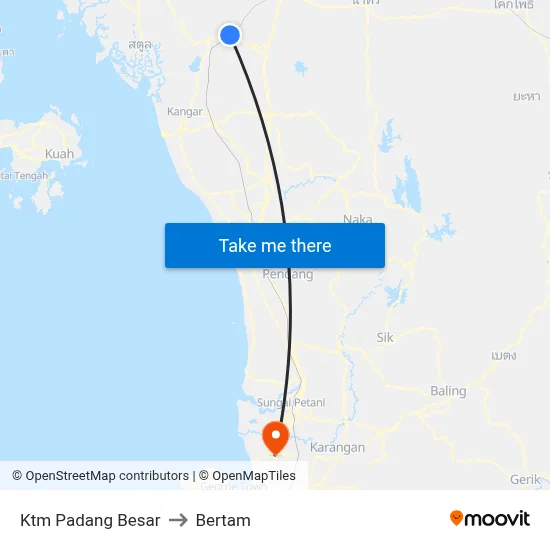 Ktm Padang Besar to Bertam map