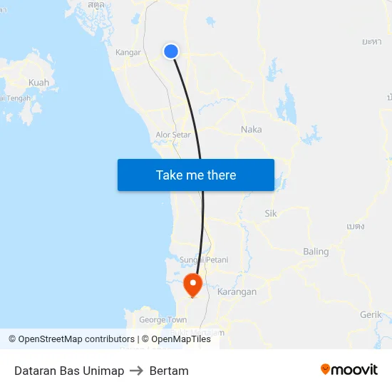 Dataran Bas Unimap to Bertam map