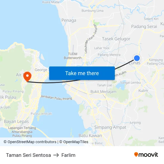 Taman Seri Sentosa to Farlim map