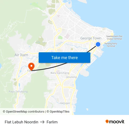Flat Lebuh Noordin to Farlim map