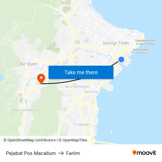 Pejabat Pos Macallum to Farlim map