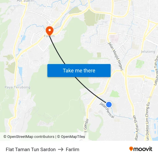 Flat Taman Tun Sardon to Farlim map