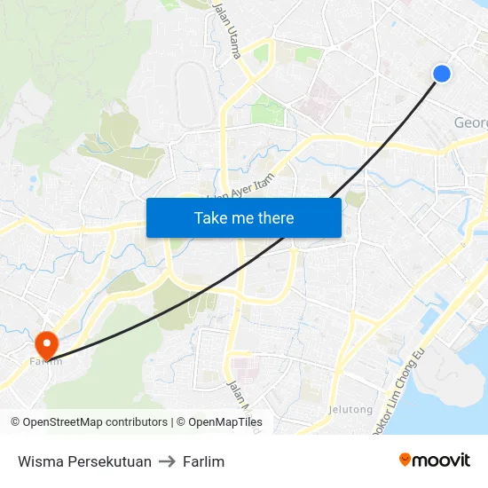 Wisma Persekutuan to Farlim map