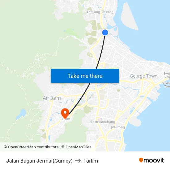 Jalan Bagan Jermal(Gurney) to Farlim map