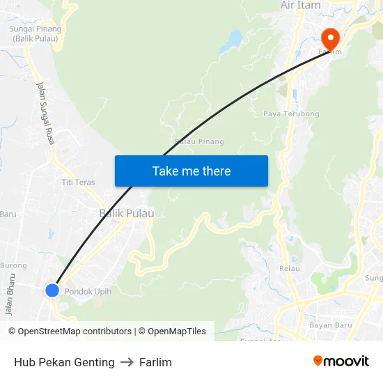 Hub Pekan Genting to Farlim map