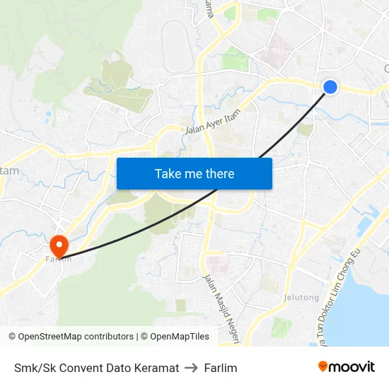 Smk/Sk Convent Dato Keramat to Farlim map