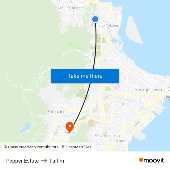 Pepper Estate to Farlim map