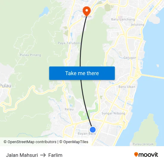 Jalan Mahsuri to Farlim map