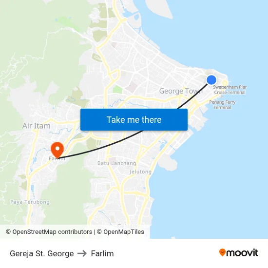 Gereja St. George to Farlim map