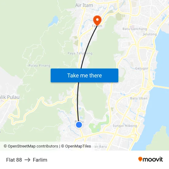 Flat 88 to Farlim map