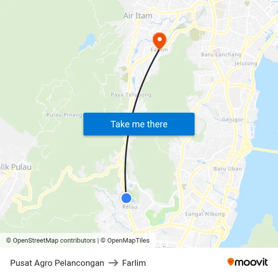 Pusat Agro Pelancongan to Farlim map