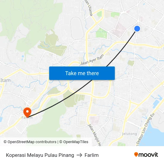 Koperasi Melayu Pulau Pinang to Farlim map