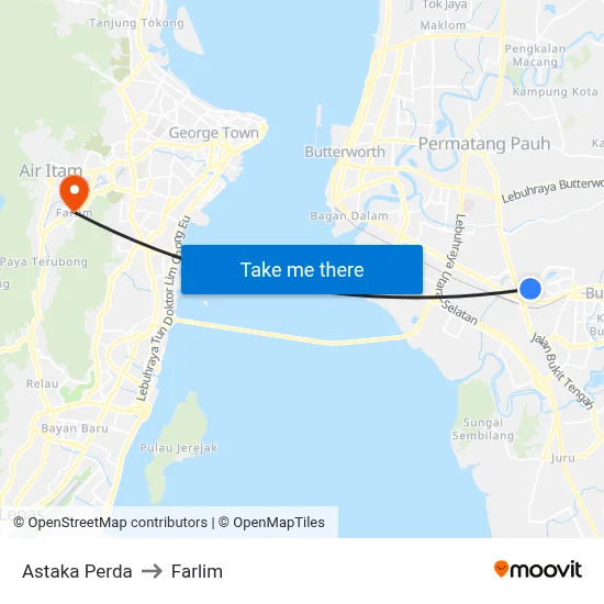 Astaka Perda to Farlim map