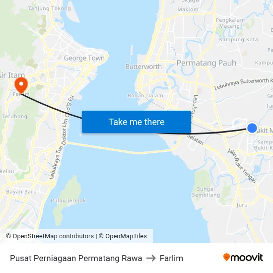 Pusat Perniagaan Permatang Rawa to Farlim map