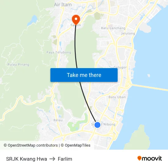 SRJK Kwang Hwa to Farlim map