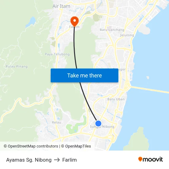Ayamas Sg. Nibong to Farlim map