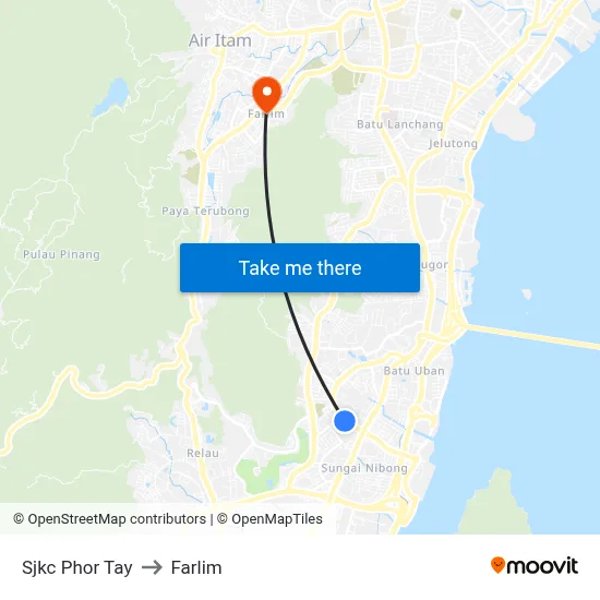 Sjkc Phor Tay to Farlim map