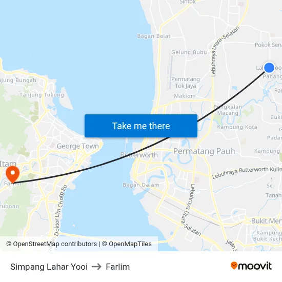 Simpang Lahar Yooi to Farlim map