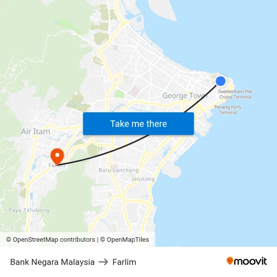 Bank Negara Malaysia to Farlim map