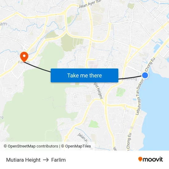 Mutiara Height to Farlim map