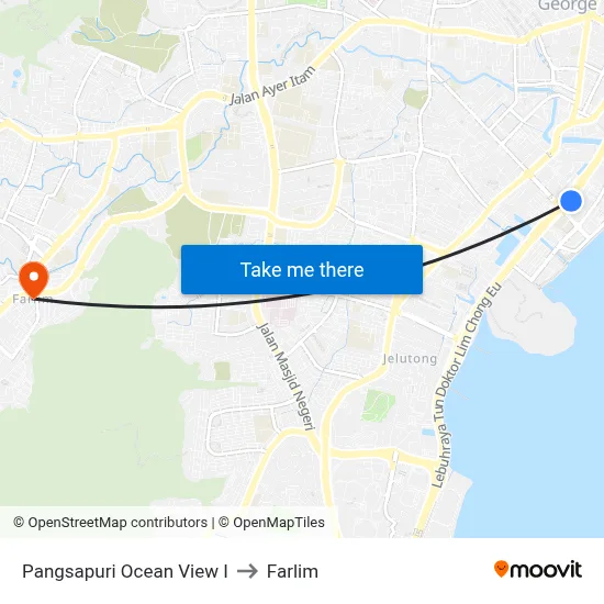 Pangsapuri Ocean View I to Farlim map