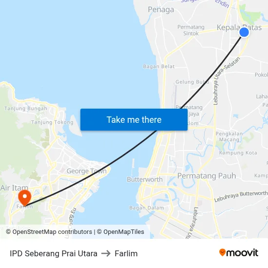 IPD Seberang Prai Utara to Farlim map